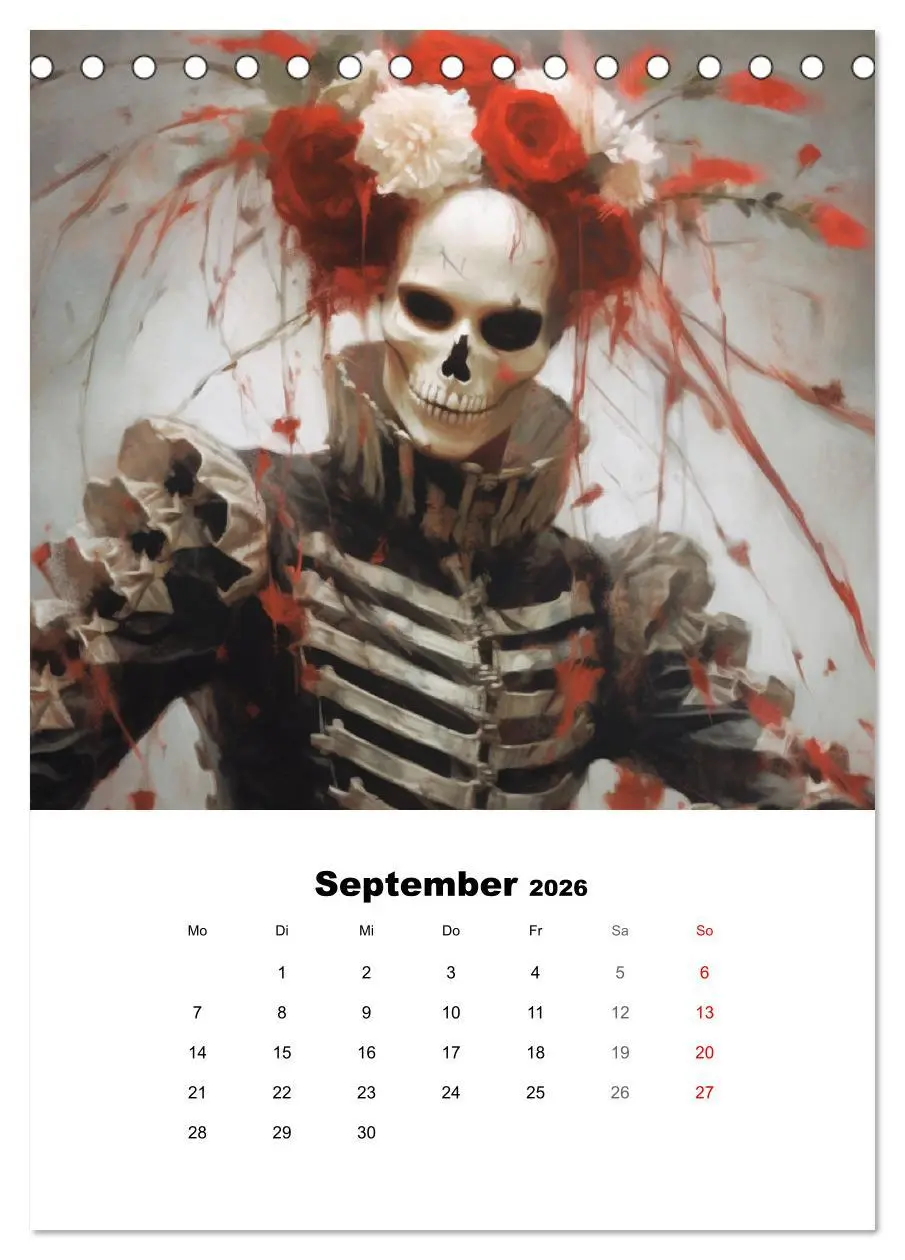 Bild: 9783516315899 | Gothic-Flower-Punk. Düster-romantische Kunst (Tischkalender 2026...