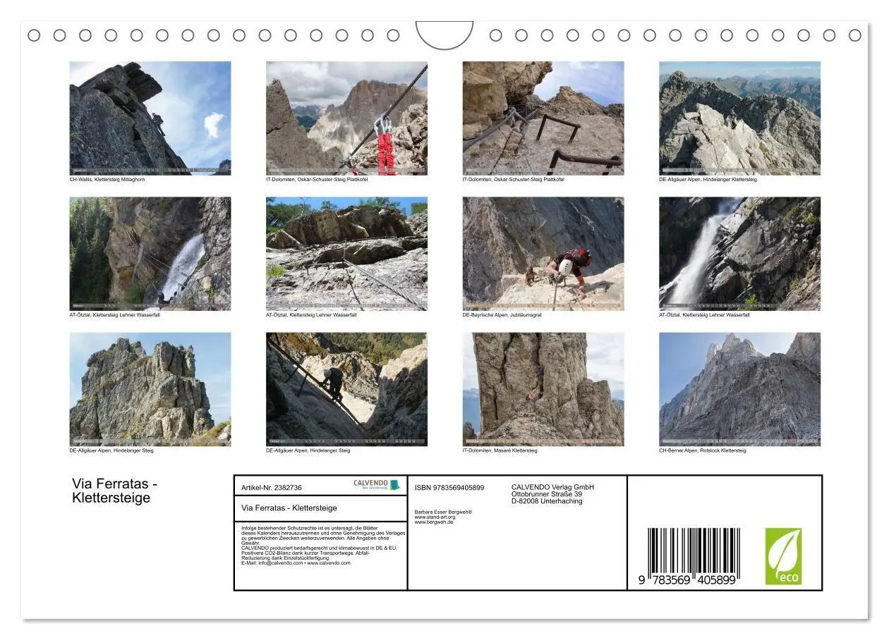 Bild: 9783569405899 | Via Ferratas - Klettersteige (Wandkalender 2027 DIN A4 quer),...