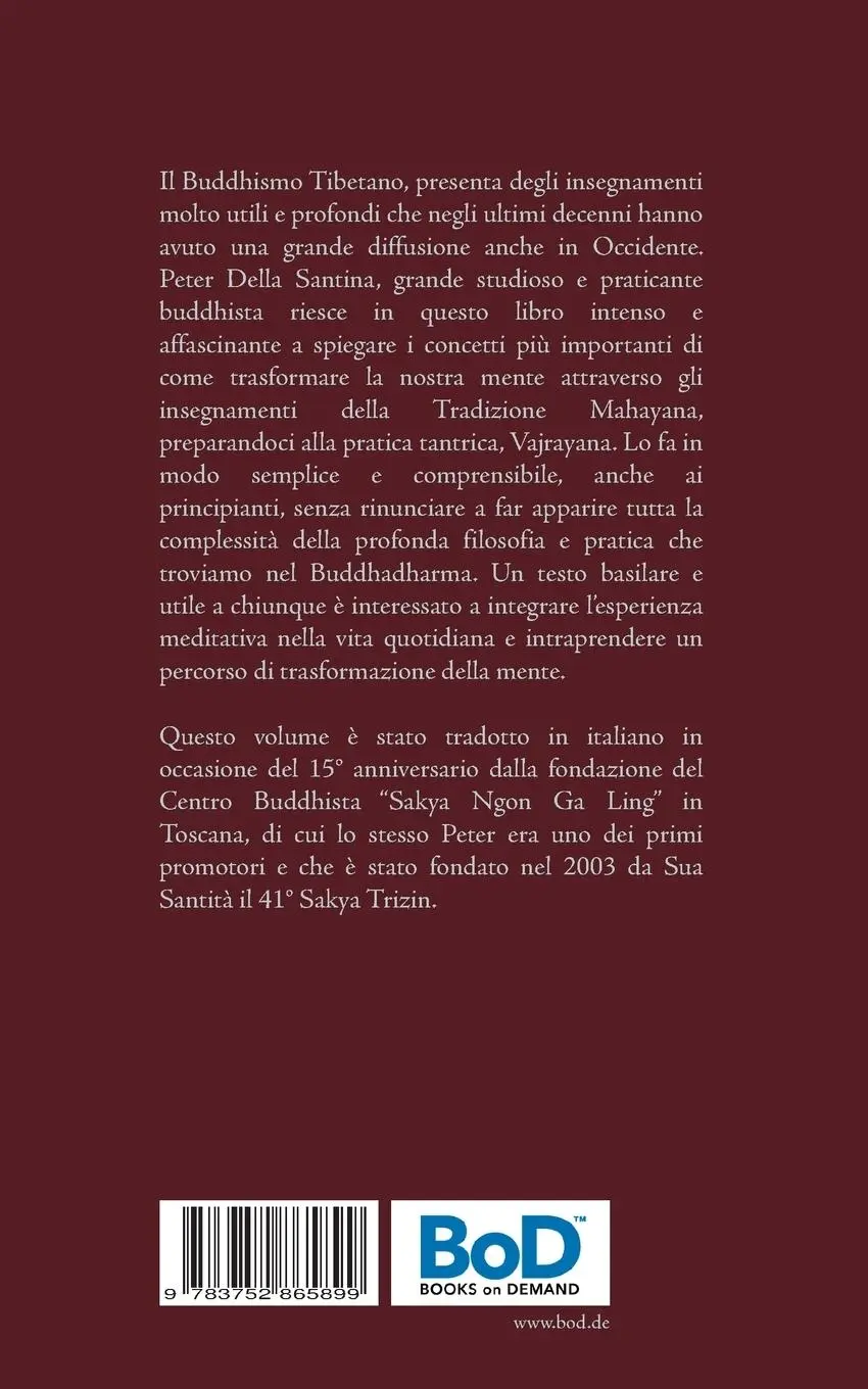 Rückseite: 9783752865899 | La Tradizione Buddhista della Trasformazione della Mente | Santina