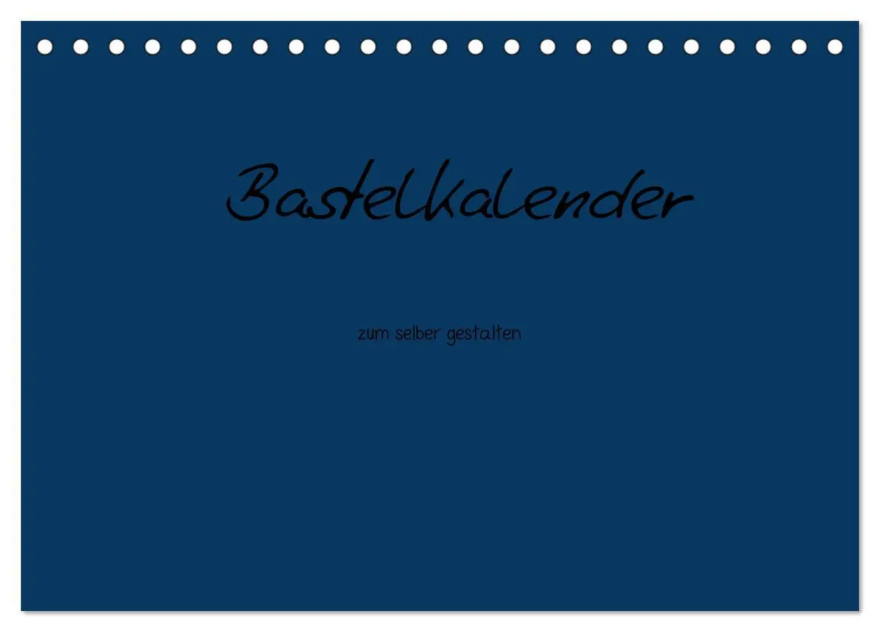 Cover: 9783516165999 | Bastelkalender - Dunkelblau (Tischkalender 2026 DIN A5 quer),...