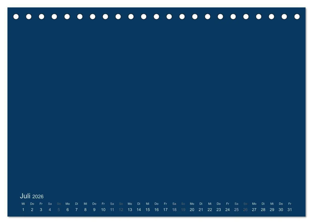 Bild: 9783516165999 | Bastelkalender - Dunkelblau (Tischkalender 2026 DIN A5 quer),...