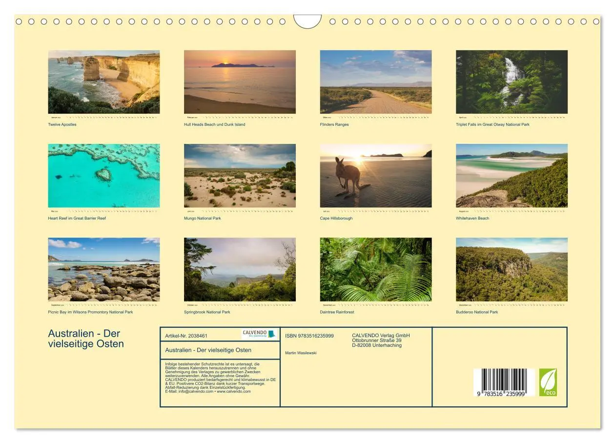Bild: 9783516235999 | Australien - Der vielseitige Osten (Wandkalender 2026 DIN A3 quer),...