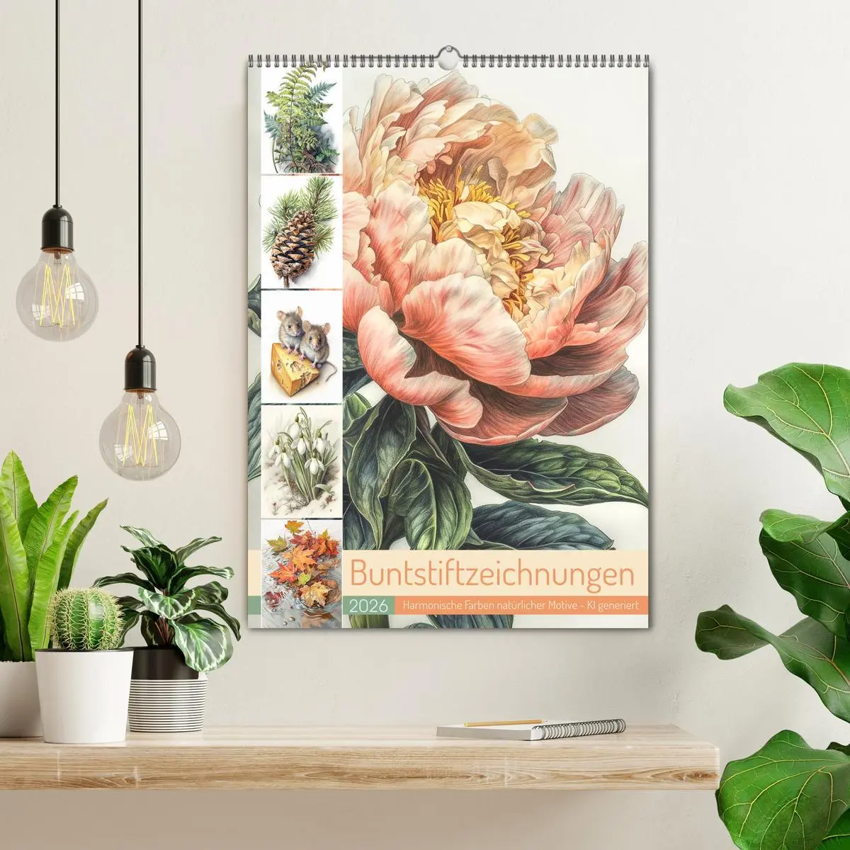 Bild: 9783516305999 | Buntstiftzeichnungen (Wandkalender 2026 DIN A2 hoch), CALVENDO...
