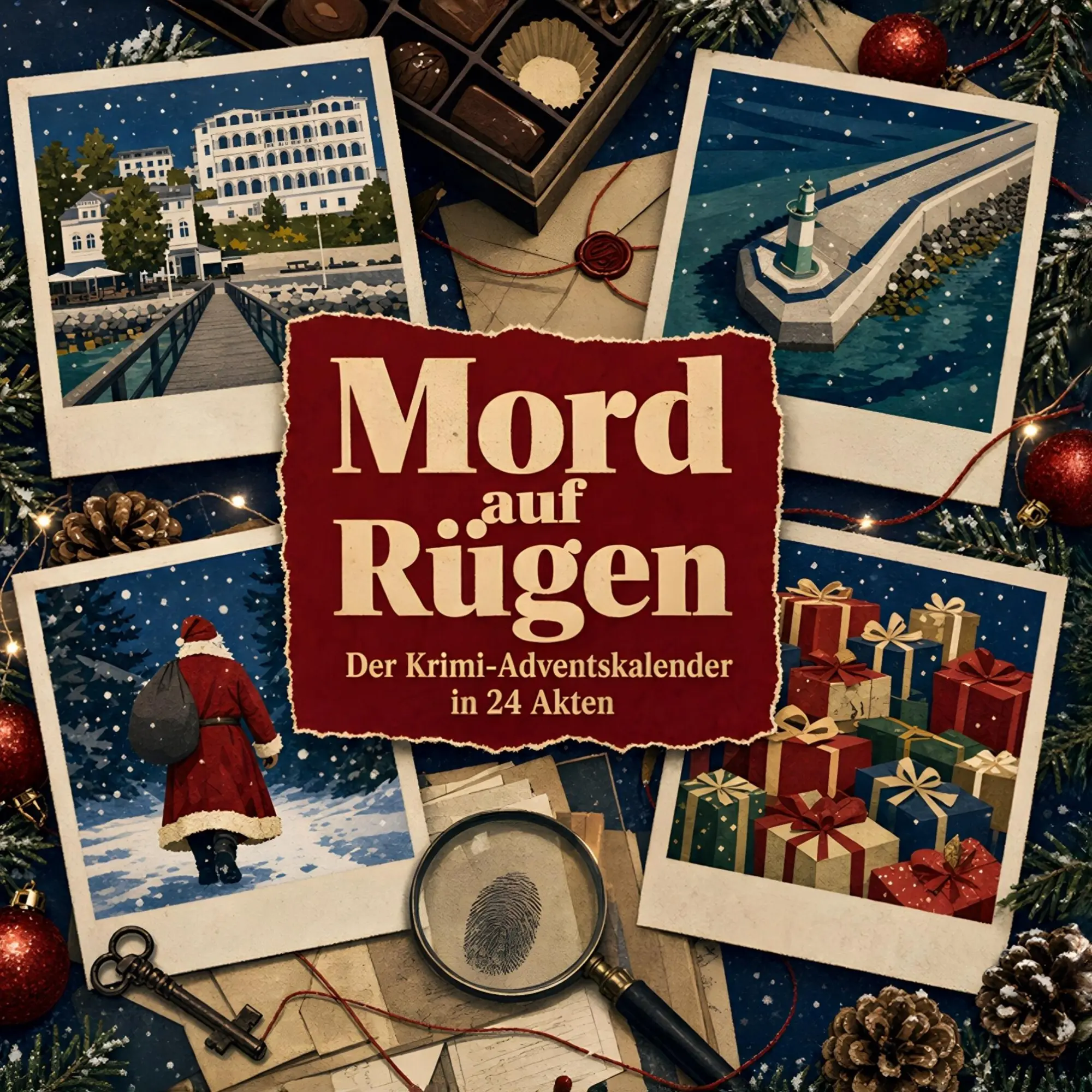 Cover: 9783696115999 | Mord auf Rügen | Der Krimi-Adventskalender in 24 Akten | Luca Vogel