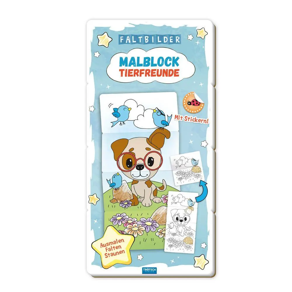 Cover: 9783988025999 | TRÖTSCH - Malbuch Faltbilder Malblock Tierfreunde | KG | Taschenbuch