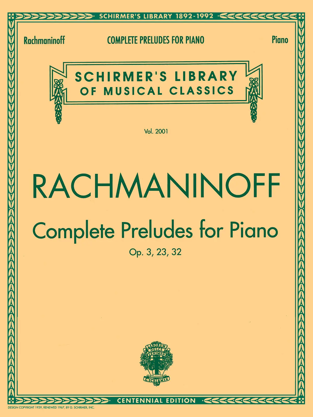 Cover: 73999816099 | Complete Preludes, Op. 3, 23, 32 | Sergei Rachmaninov | Buch | 1994