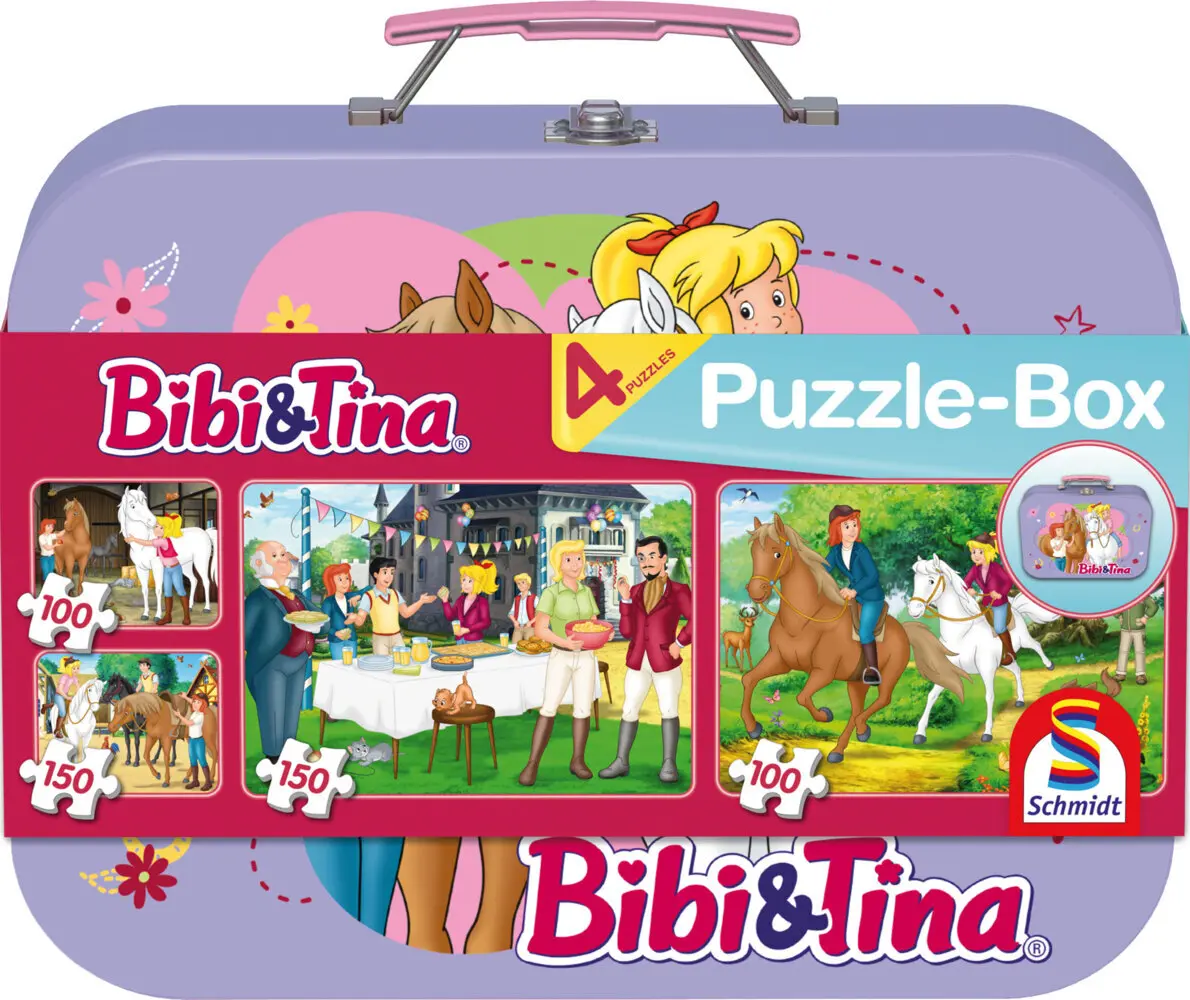 Cover: 4001504556099 | Bibi &amp; Tina, Puzzle-Box, 2x100, 2x150 Teile im Metallkoffer | Spiel