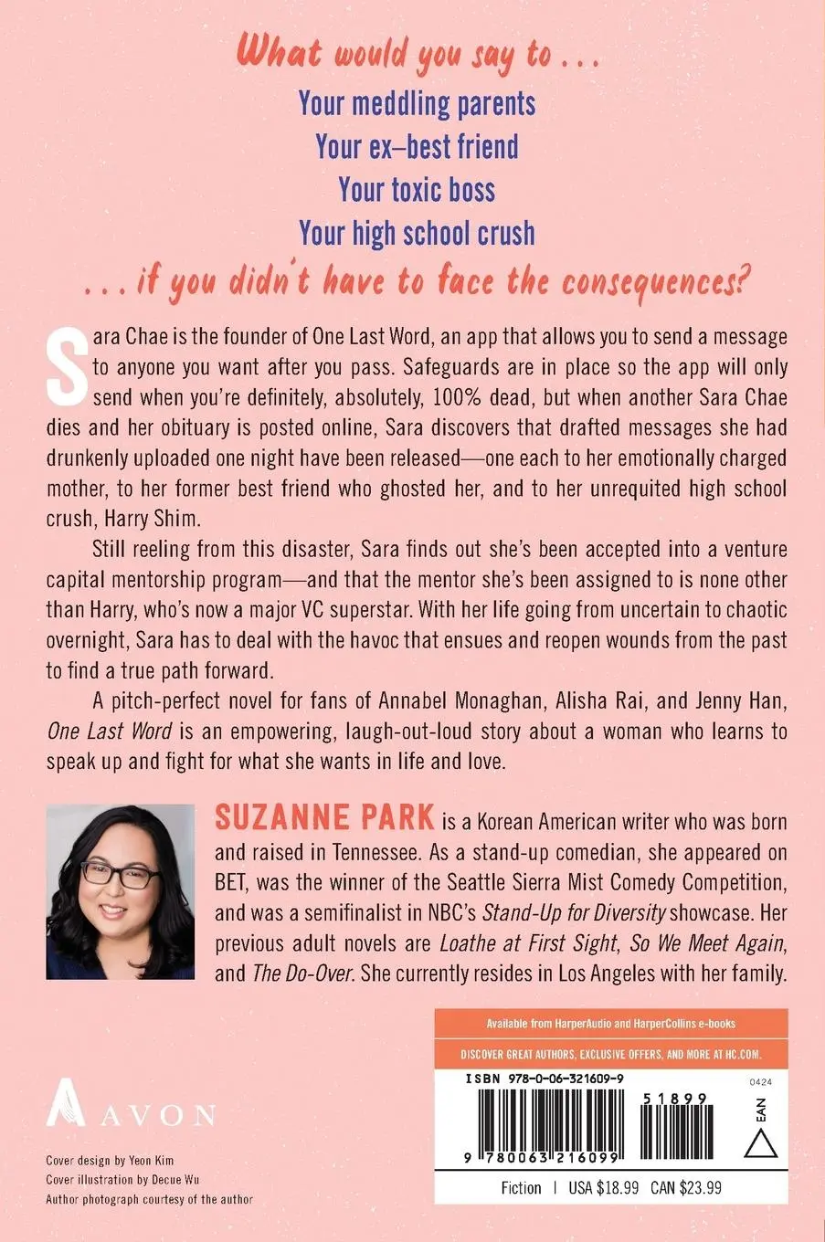 Rückseite: 9780063216099 | One Last Word | Suzanne Park | Taschenbuch | Englisch | 2024