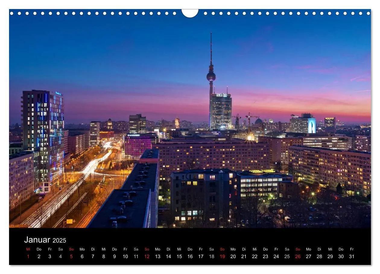 Bild: 9783435566099 | Berlin zwischen Tag und Nacht (Wandkalender 2025 DIN A3 quer),...