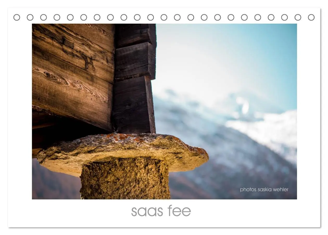 Cover: 9783457966099 | saas fee (Tischkalender 2026 DIN A5 quer), CALVENDO Monatskalender