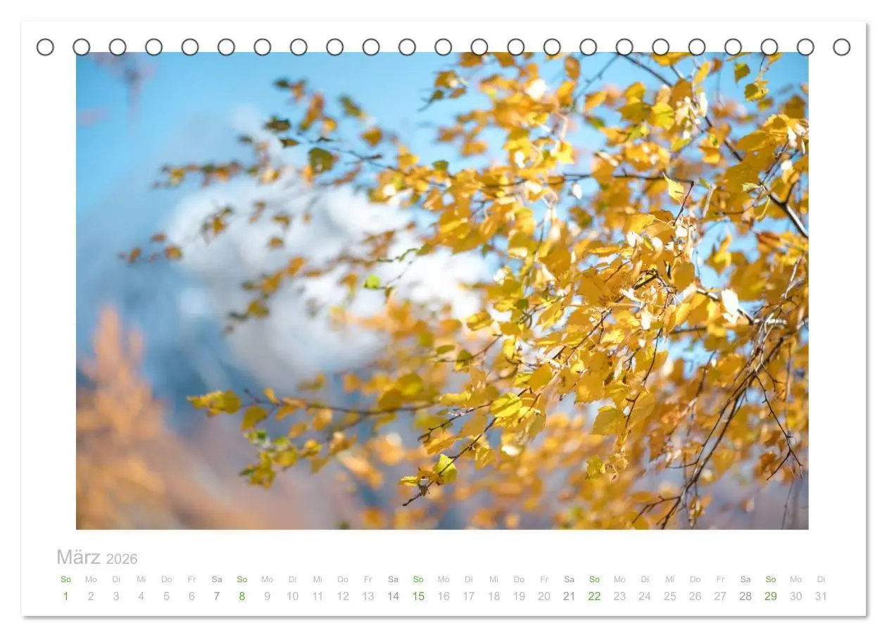 Bild: 9783457966099 | saas fee (Tischkalender 2026 DIN A5 quer), CALVENDO Monatskalender