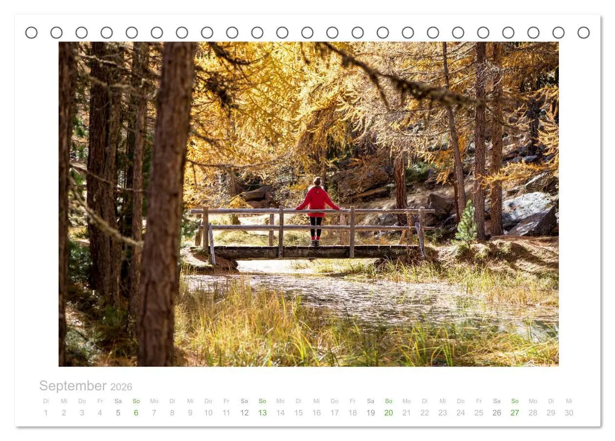 Bild: 9783457966099 | saas fee (Tischkalender 2026 DIN A5 quer), CALVENDO Monatskalender