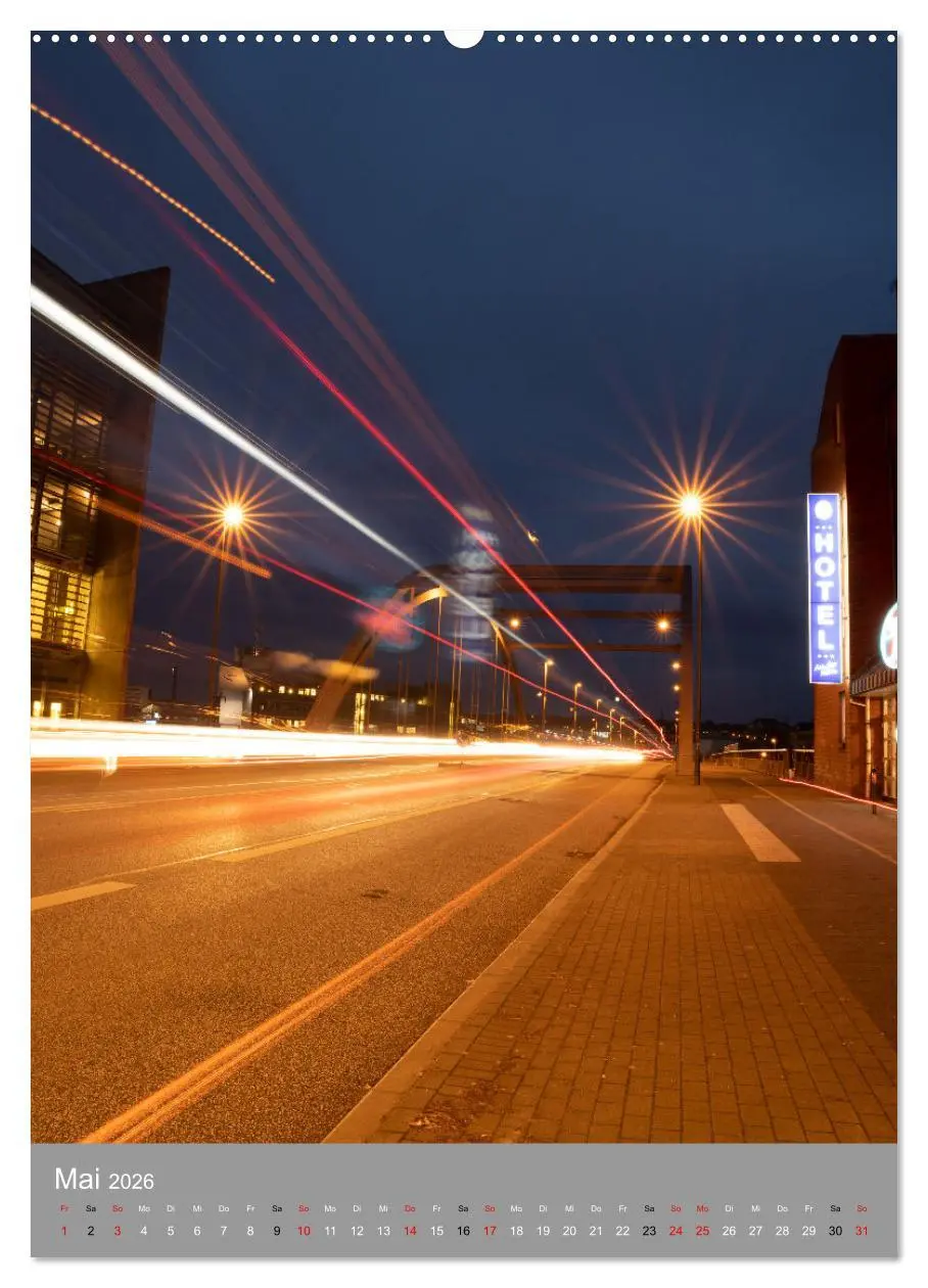 Bild: 9783516366099 | Kiel im Dunkeln. (hochwertiger Premium Wandkalender 2026 DIN A2...