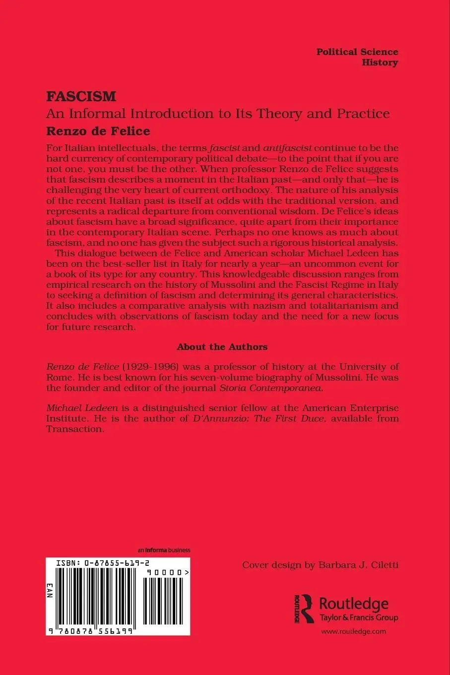 Rückseite: 9780878556199 | Fascism | An Informal Introduction to Its Theory and Practice | Felice