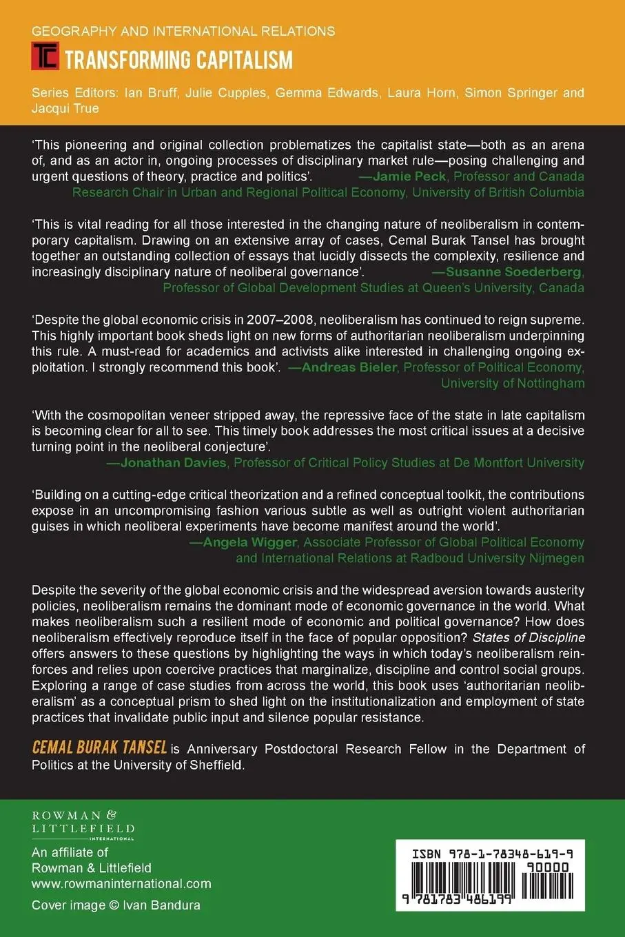 Rückseite: 9781783486199 | States of Discipline | Cemal Burak Tansel | Taschenbuch | Englisch
