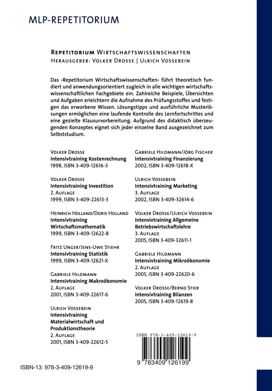 Rückseite: 9783409126199 | Bilanzen | Intensivtraining | Bernd Stier (u. a.) | Taschenbuch | xiv