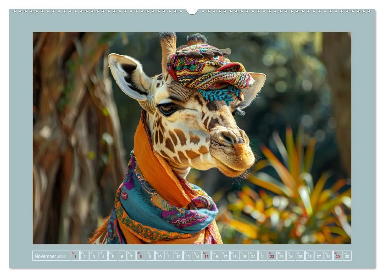 Bild: 9783457406199 | Giraffen-Trend. Hals und Stil (hochwertiger Premium Wandkalender...