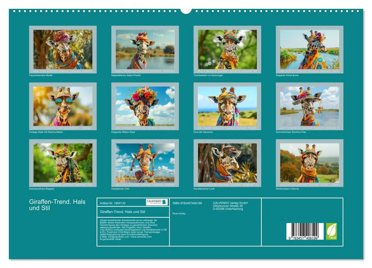 Bild: 9783457406199 | Giraffen-Trend. Hals und Stil (hochwertiger Premium Wandkalender...