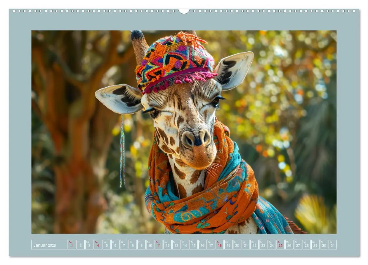 Bild: 9783457406199 | Giraffen-Trend. Hals und Stil (hochwertiger Premium Wandkalender...