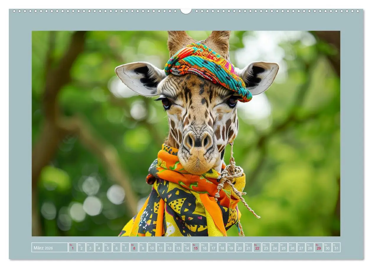 Bild: 9783457406199 | Giraffen-Trend. Hals und Stil (hochwertiger Premium Wandkalender...