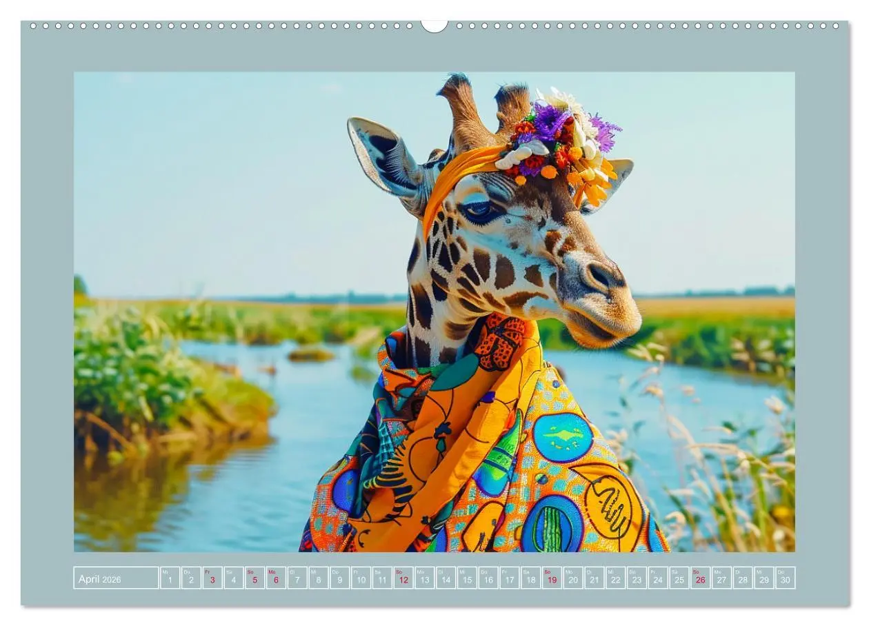 Bild: 9783457406199 | Giraffen-Trend. Hals und Stil (hochwertiger Premium Wandkalender...