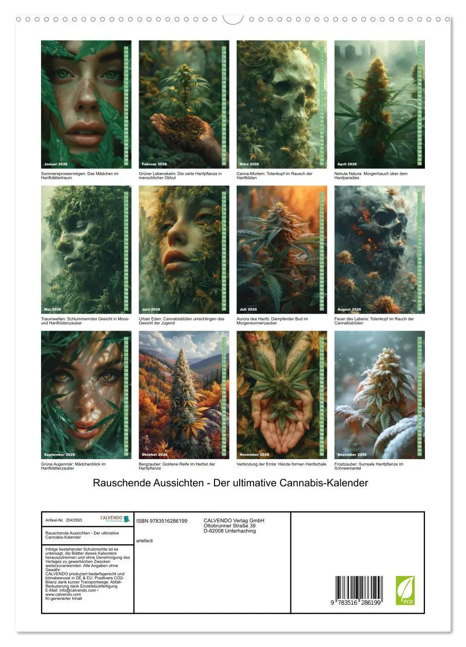 Bild: 9783516286199 | Rauschende Aussichten - Der ultimative Cannabis-Kalender...