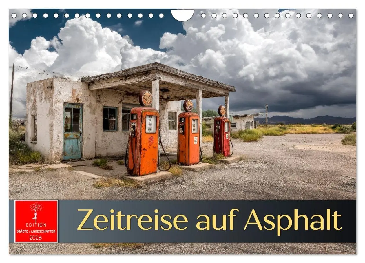 Cover: 9783516596199 | Zeitreise auf Asphalt (Wandkalender 2026 DIN A4 quer), CALVENDO...