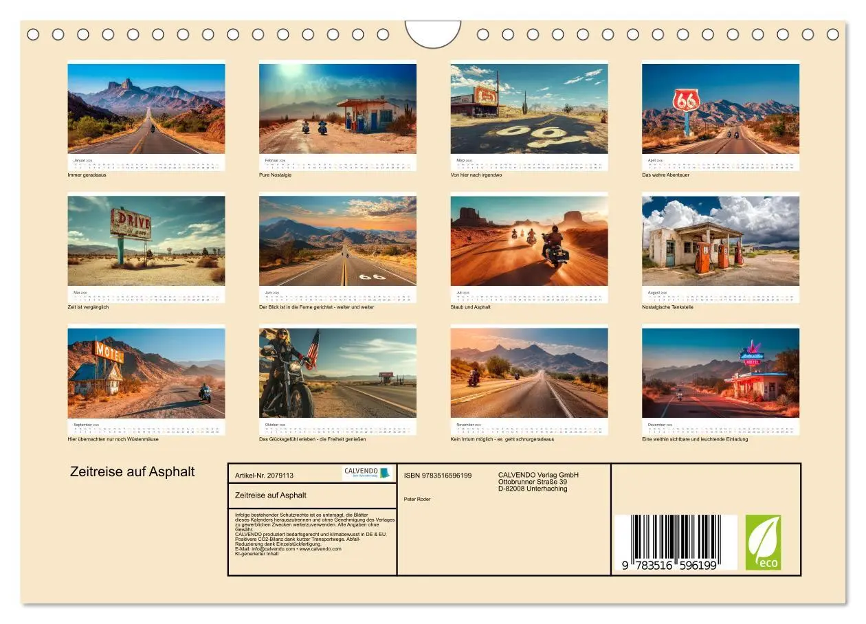 Bild: 9783516596199 | Zeitreise auf Asphalt (Wandkalender 2026 DIN A4 quer), CALVENDO...