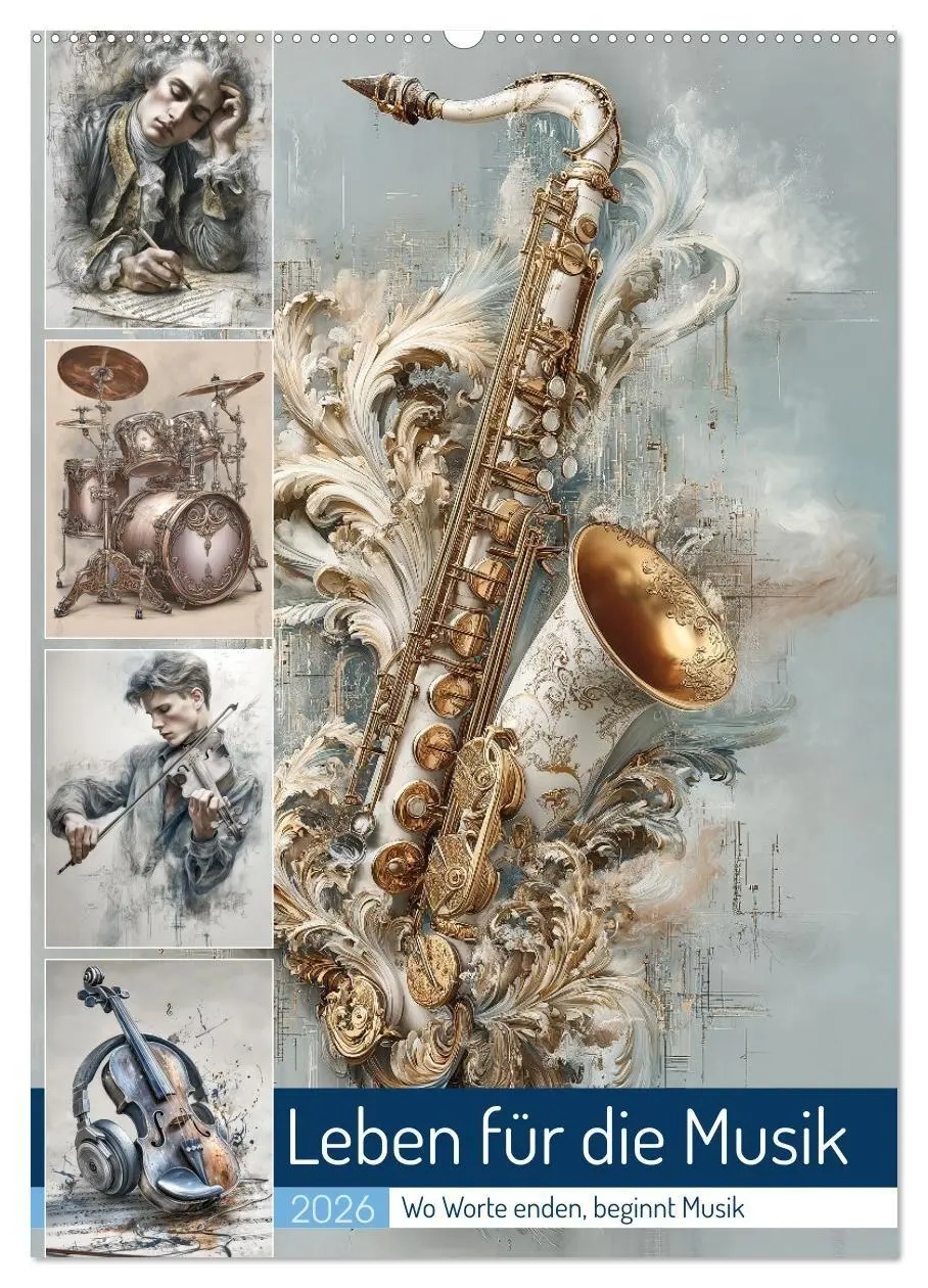 Cover: 9783516666199 | Leben für die Musik (Wandkalender 2026 DIN A2 hoch), CALVENDO...