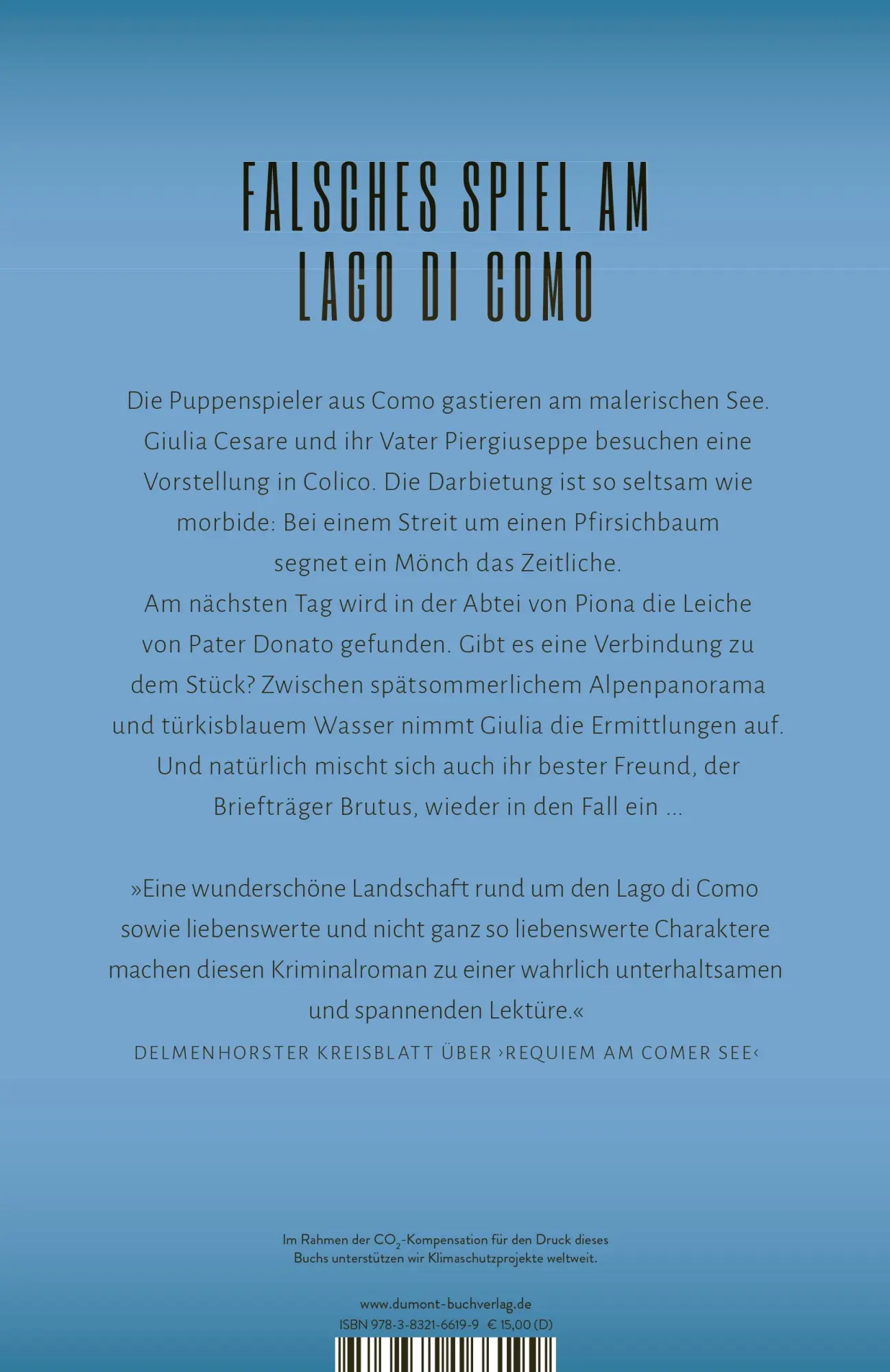 Rückseite: 9783832166199 | Letztes Gebet am Comer See | Ein Fall für Giulia Cesare | Bernardi
