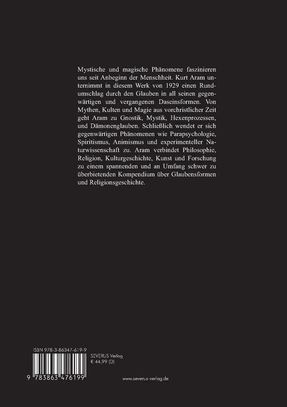 Rückseite: 9783863476199 | Magie und Mystik | Kurt Aram | Taschenbuch | 636 S. | Deutsch | 2023