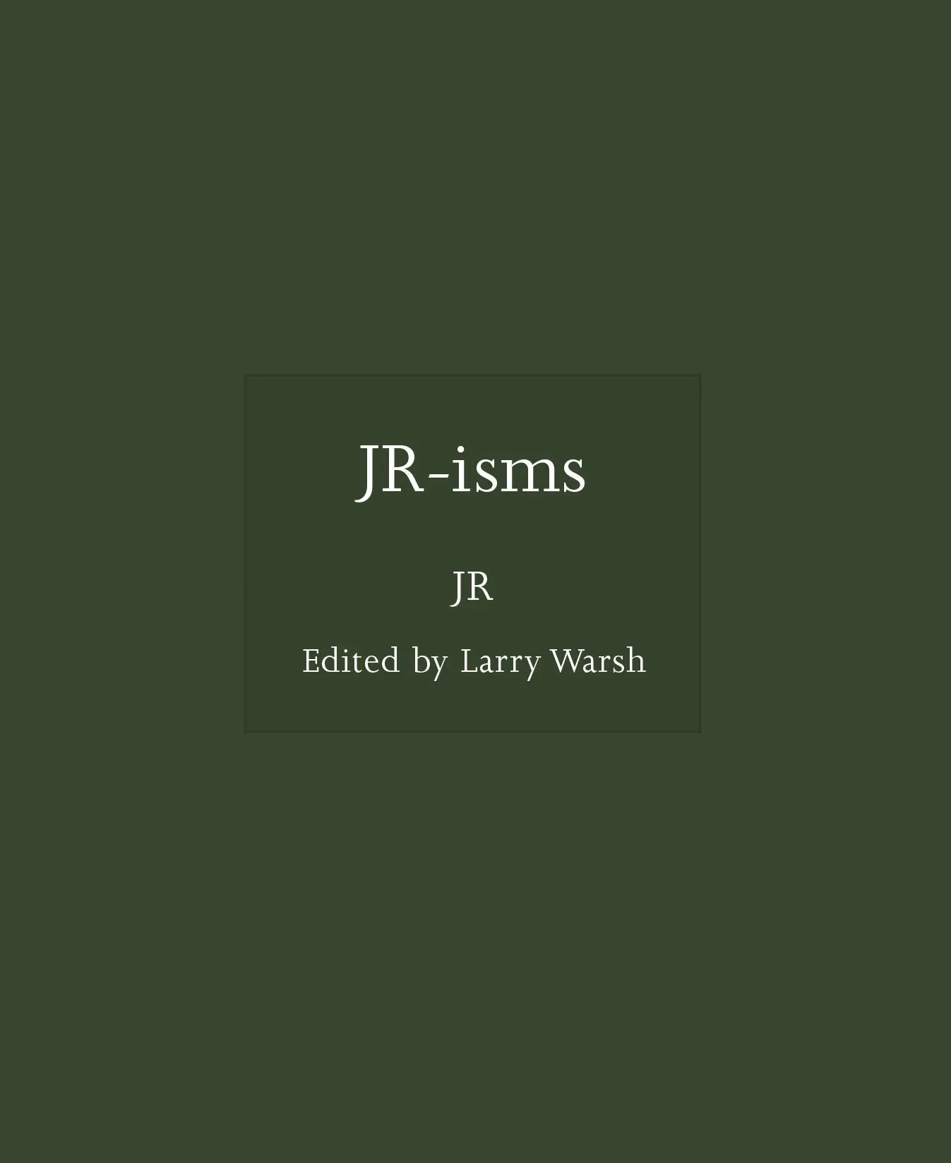 Cover: 9780691266299 | Jr-Isms | Jr | Buch | Einband - fest (Hardcover) | Englisch | 2024