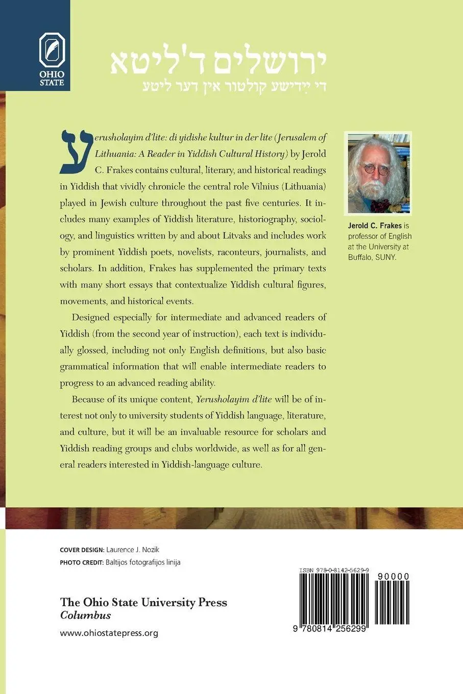 Cover: 9780814256299 | Jerusalem of Lithuania | A Reader in Yiddish Cultural History | Frakes
