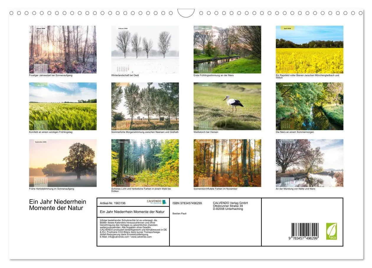 Bild: 9783457496299 | Ein Jahr Niederrhein Momente der Natur (Wandkalender 2026 DIN A3...