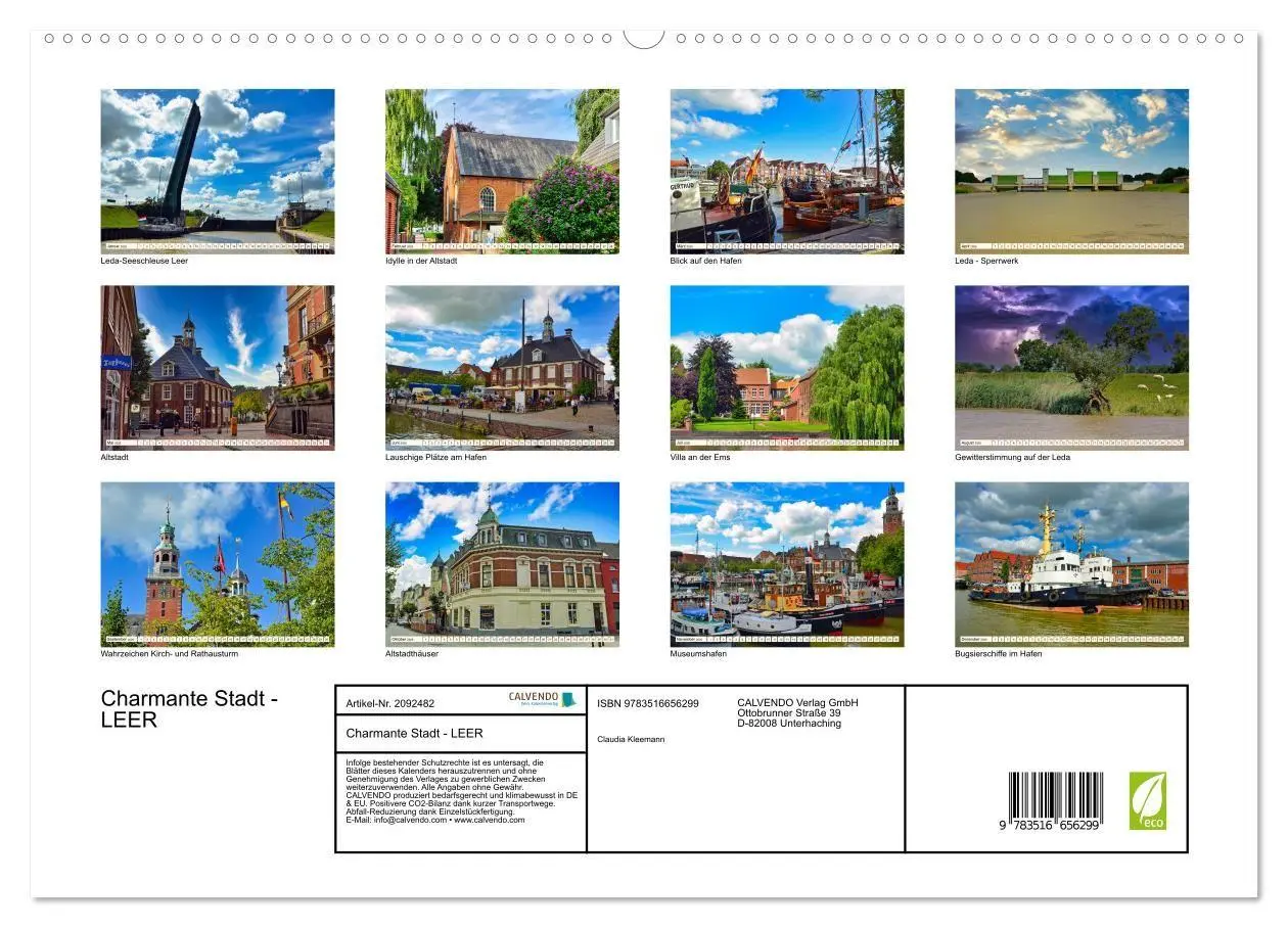 Bild: 9783516656299 | Charmante Stadt - LEER (hochwertiger Premium Wandkalender 2026 DIN...