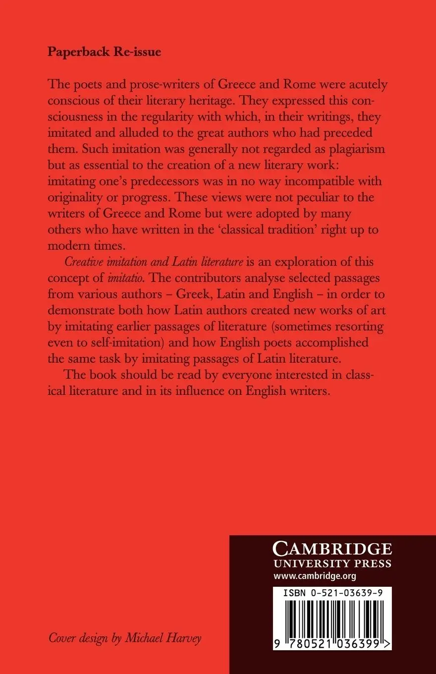 Rückseite: 9780521036399 | Creative Imitation and Latin Literature | David West (u. a.) | Buch