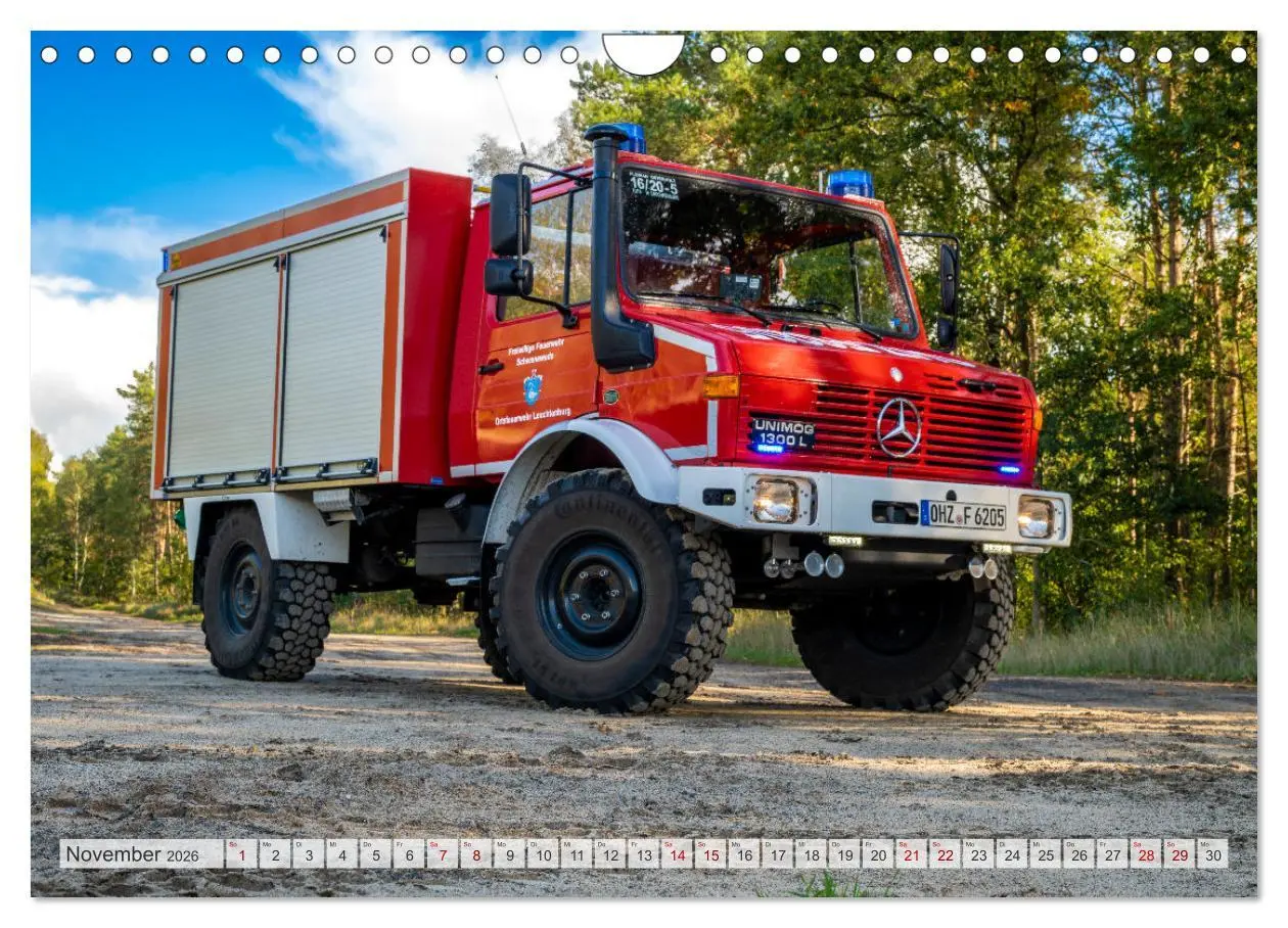 Bild: 9783457556399 | Die 4 UNIMOGS der Feuerwehr Schwanewede (Wandkalender 2026 DIN A4...