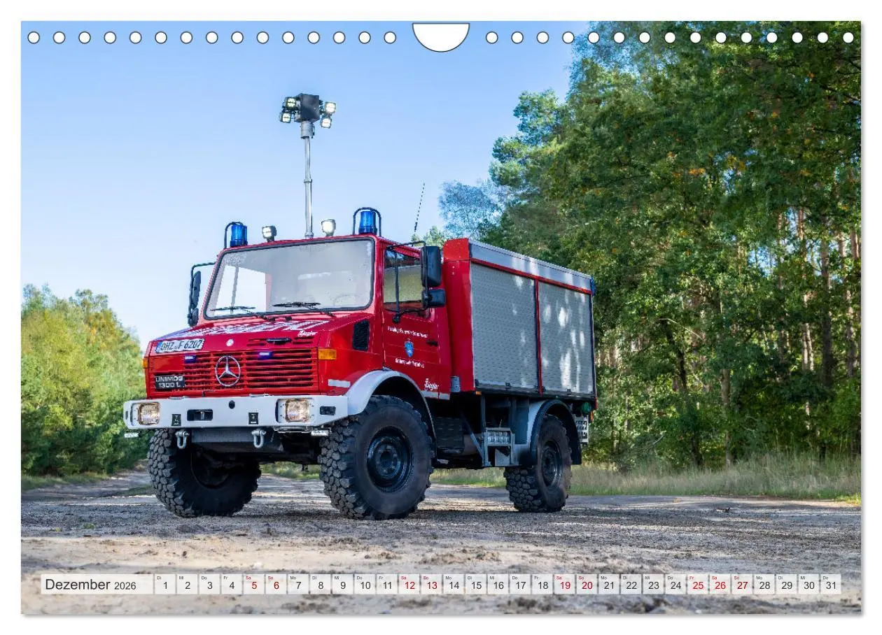 Bild: 9783457556399 | Die 4 UNIMOGS der Feuerwehr Schwanewede (Wandkalender 2026 DIN A4...