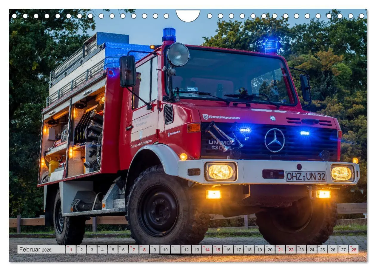 Bild: 9783457556399 | Die 4 UNIMOGS der Feuerwehr Schwanewede (Wandkalender 2026 DIN A4...