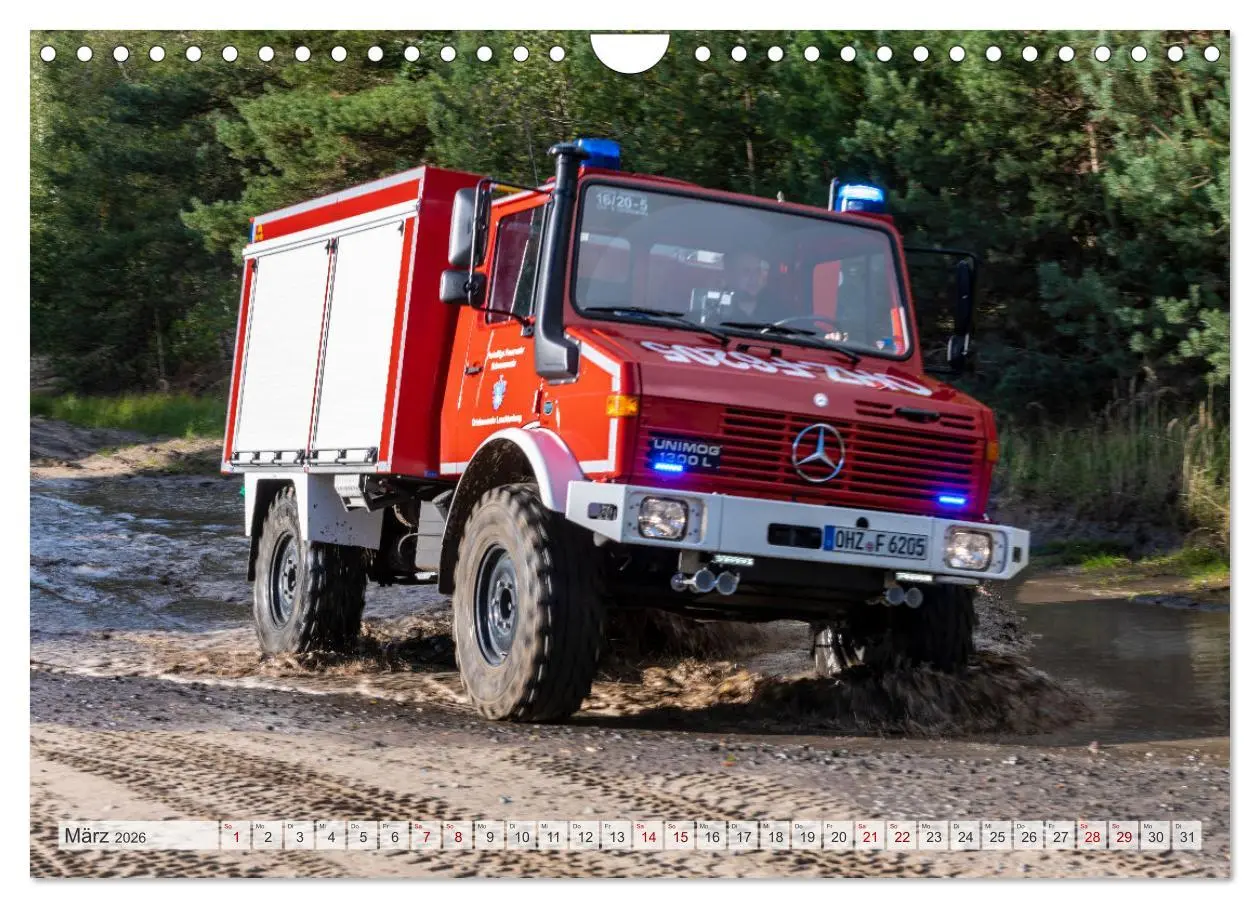 Bild: 9783457556399 | Die 4 UNIMOGS der Feuerwehr Schwanewede (Wandkalender 2026 DIN A4...