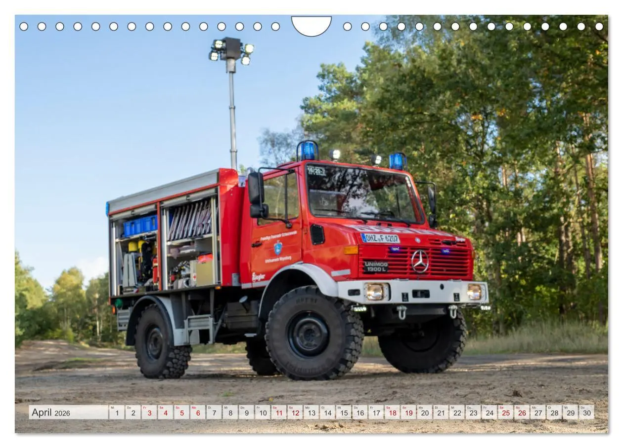Bild: 9783457556399 | Die 4 UNIMOGS der Feuerwehr Schwanewede (Wandkalender 2026 DIN A4...