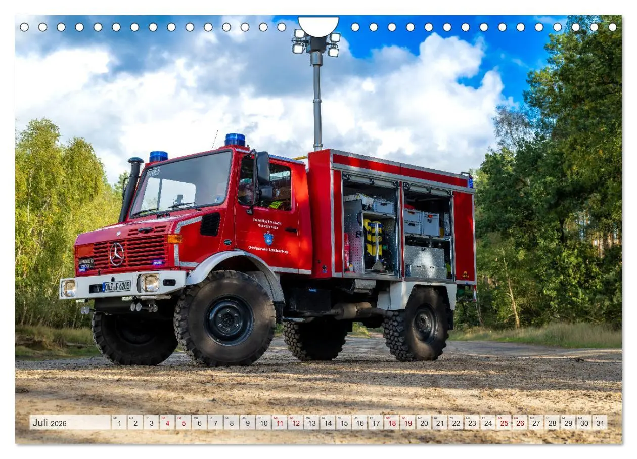 Bild: 9783457556399 | Die 4 UNIMOGS der Feuerwehr Schwanewede (Wandkalender 2026 DIN A4...