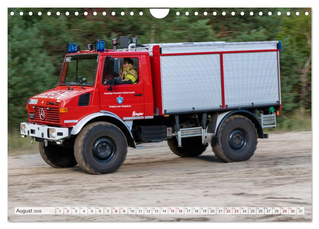 Bild: 9783457556399 | Die 4 UNIMOGS der Feuerwehr Schwanewede (Wandkalender 2026 DIN A4...