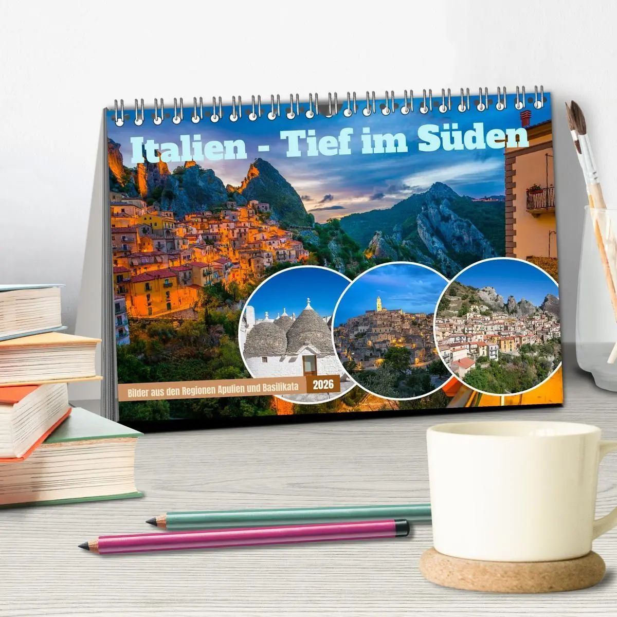 Bild: 9783516716399 | Italien - Tief im Süden (Tischkalender 2026 DIN A5 quer), CALVENDO...