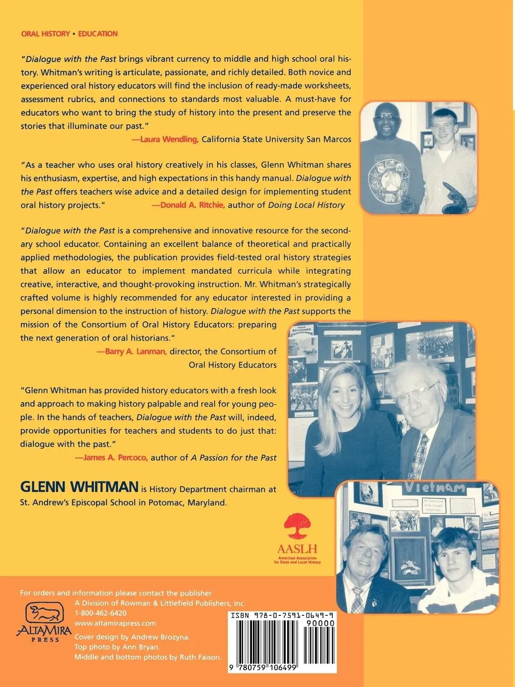 Rückseite: 9780759106499 | Dialogue with the Past | Glenn Whitman | Taschenbuch | Englisch | 2004