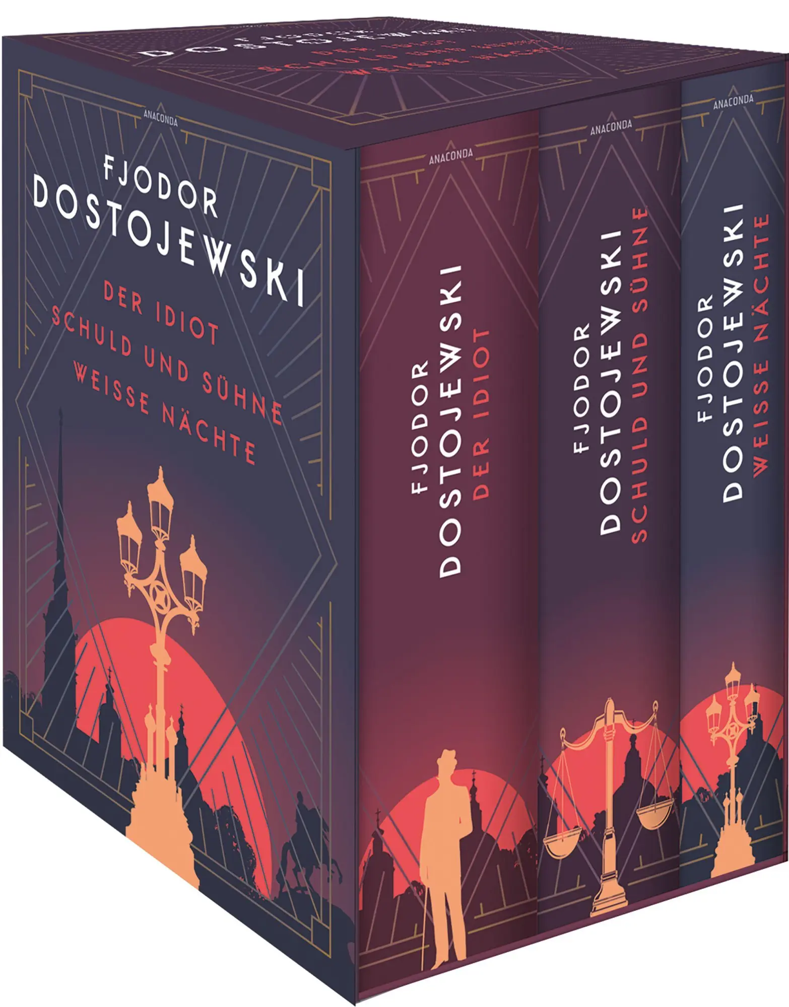 Cover: 9783730616499 | Dostojewski - Drei Bände im Schuber. Schuld und Sühne. Der Idiot....