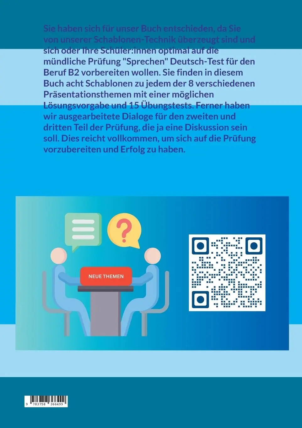 Rückseite: 9783758366499 | Mündliche Prüfung Sprechen B2 Deutsch-Test für den Beruf / DTB | Buch