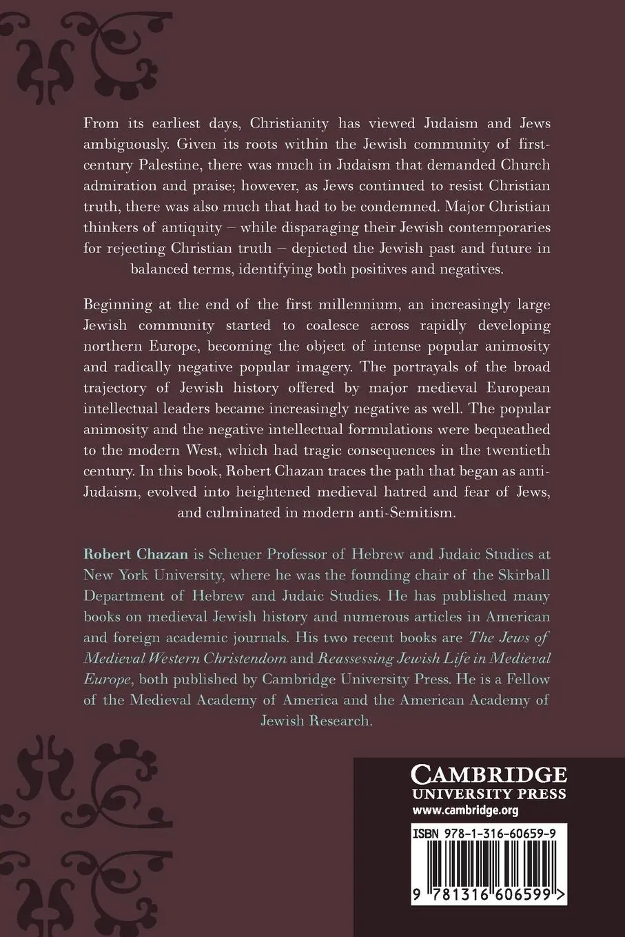 Rückseite: 9781316606599 | From Anti-Judaism to Anti-Semitism | Robert Chazan | Taschenbuch