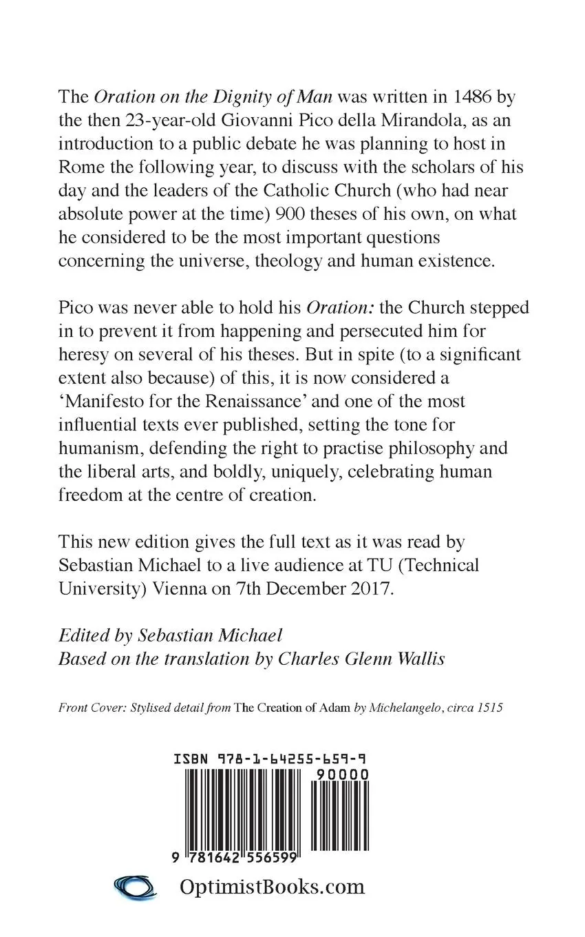 Rückseite: 9781642556599 | Oration on the Dignity of Man | Giovanni Pico Della Mirandola | Buch