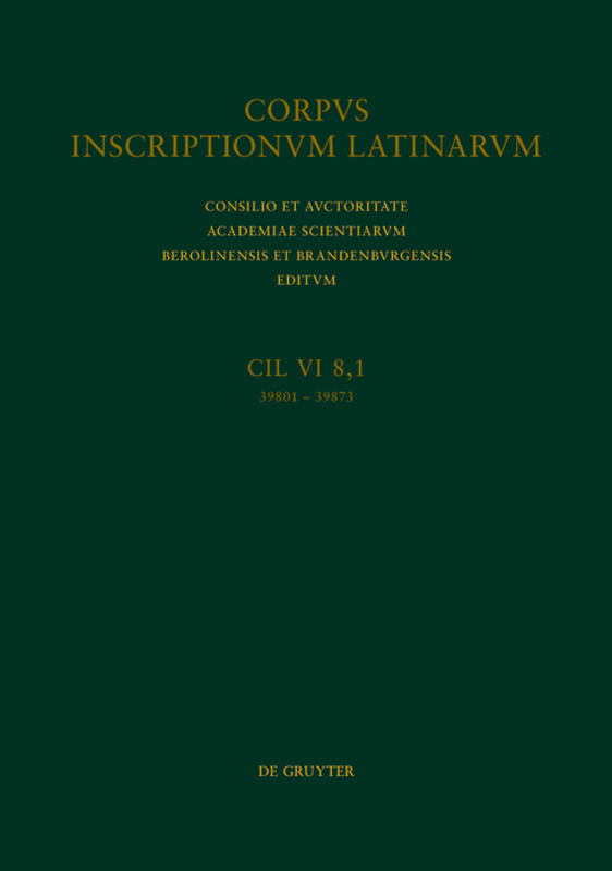 Cover: 9783110626599 | Inscriptiones sacrae | Silvio Panciera | Buch | XXXVII | Latein | 2018